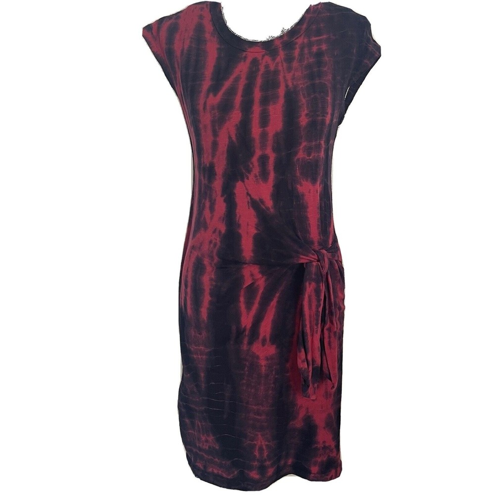 Sundry Tie dye knotted T-shirt dress (0)- xs/s